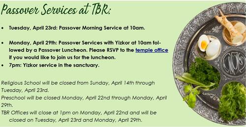 Banner Image for Passover Morning Services with Yizkor followed by Passover Luncheon